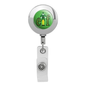 Elf Movie Logo Metal Chrome Badge ID Card Holder Clip - 1 of 3