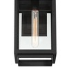 Possini Euro Design Atkins 14 1/4" High Modern Outdoor Wall Light Fixture Mount Porch House Weatherproof Matte Black Die Cast Metal Clear Glass Shade - 3 of 4