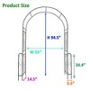 Gulches Metal Garden Arch 55inch x 94.5inch Garden Arbor Trellis Climbing Plants Support Rose Arch Outdoor Arch Black - 3 of 4