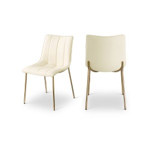 Meridian Furniture,Isla Vegan Leather Dining Chair, Set of 2 - 1 of 4