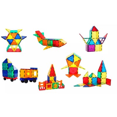 Link 3D 100pc Magnetic Building Blocks Tile Set - Great For Fine Motor Skills & Problem Solving