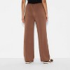 Women's Mickey Mouse Wide Leg Fleece Graphic Pants - Brown - 3 of 3