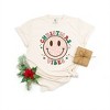 Simply Sage Market Women's Smiley Face Christmas Vibes Garment Dyed Tee - 2 of 2