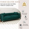 Modern Sofa, 83in Upholstered Velvet Triple Couch, with 2 Pillows, Mid-Century Sofa, Easy Assembly, Sofa Couch for Living Room, Bedroom, Apartment - 3 of 4