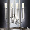 Urban Ambiance Luxury Modern Farmhouse Narrow Chandelier,  25"H x 14"W,  Brushed Nickel Finish, UHP2383 - 4 of 4