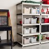 IRIS USA Plastic Storage Bins with Lids and Secure Latching Buckles Natural - 8 Pack - 3 of 4