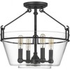 Quoizel Lighting Wells 4 - Light Semi-Flush Mount in  Grey Ash - 3 of 3