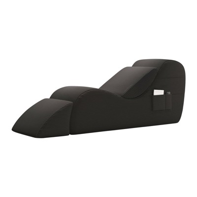 SYFERLORY Ergonomic Yoga Chair with Ottoman - Recliner with Side Pockets，Black