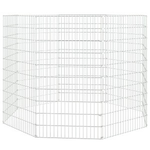 vidaXL Animal Enclosure Silver Galvanized iron 21.3 x 39.4 in per panel - 1 of 4