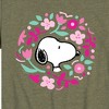 Boys' - Peanuts - Snoopy Valentine Floral Circle Short Sleeve Graphic T-Shirt - 2 of 4