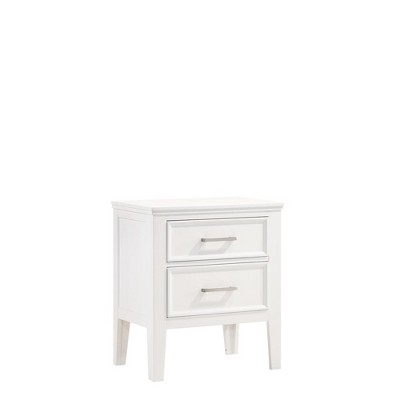 New Classic Furniture,Andover Wood Nightstand with 2 Drawers in White
