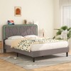 VECELO Upholstered Smart LED Bed Frame with Adjustable Headboard - 2 of 4