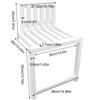 YIYIBYUS Wall Mounted Solid Wood Porch Chair Door Shoe Cabinet Hidden Footstool - 3 of 4