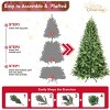 Artificial Green Christmas Tree with PVC/Hard Needle Mixed Branch Tips, memory wire+iron wire, Hinged Premium & Foldable Base - 2 of 4