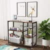 Costway Rolling Industrial Kitchen Baker's Rack Wood Black - 4 of 4