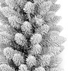 HomeRoots 6' White Slender Flocked Fir Christmas Tree - 4 of 4