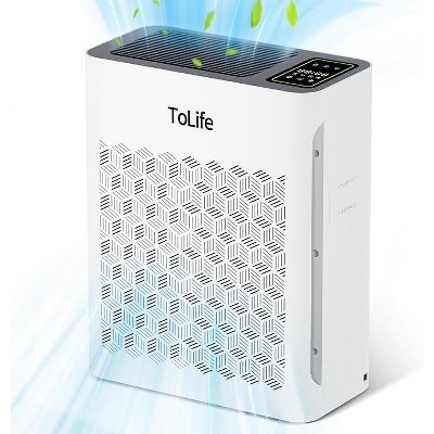 ToLife Powerful Air Purifiers for Home Large Room Up to 2000 Ft²with PM 2.5 Display Air Quality Sensor,HEPA Filter Pet,Filters Smoke,Pollen,Pet Dander