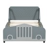 Vynxaria Twin Size Car-Shaped Platform Bed with Wheels - Stylish & Safe Design - 4 of 4