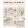 Travel Jewelry Case, PU Leather Small Mini Jewelry Box for Rings, Necklaces, Bracelet - 3 of 4