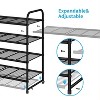 Simple Trending 4-Tier Stackable Shoe Rack Black - 3 of 4