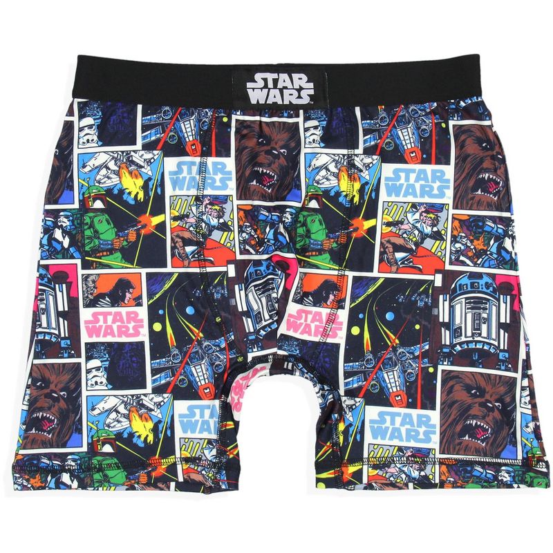 Star Wars Mens' 2 Pack Comic Millennium Falcon Boxers Underwear Boxer Briefs Multicolored, 4 of 5
