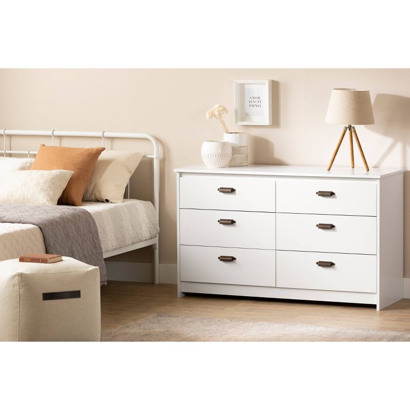 6 Drawer Hulric Double Dresser Pure White - South Shore, 4 of 15