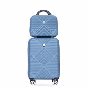 Whisen 2-Piece Set(14/20 in.) Luggage Sets ABS Lightweight Suitcase with Spinner Wheels - 1 of 4