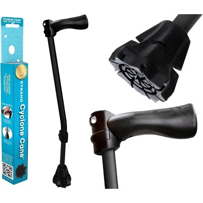 Hachikiko Maximum Grip Walking Cane for Seniors-Stable Anti-Slip Walking Aid with V-TECH Handgrip, Crossbow Design & All-Terrain Tip
