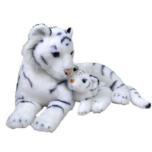 Wild Republic Mom & Baby White Tiger Stuffed Animal, 12 Inches - 1 of 1