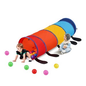 VEVOR Kids Play Tunnel Tent for Toddlers, Colorful Pop Up Caterpillar Crawl Tunnel Toy for Baby or Pet, Collapsible Gift, Multicolor - 1 of 4