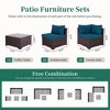 UPHA 5-Piece Rattan Patio Sofa Conversation Set with Cushions - 3 of 4