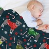 DSANE Grey Pitbulls Christmas Christmas Throw Blanket Soft Fleece Christmas Blanket Cozy Flannel Throw for Couch Bed - 4 of 4
