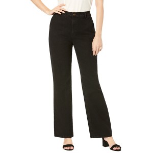Jessica London Women's Plus Size True Fit Stretch Denim Wide Leg Jean - 1 of 4