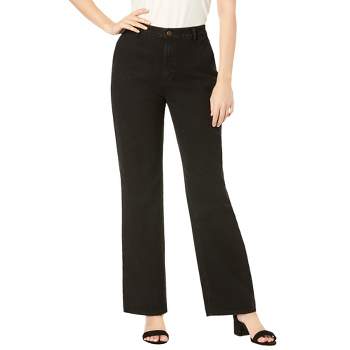 Jessica London Women's Plus Size Bi-Stretch Slim Straight Pant, 20 W - Black
