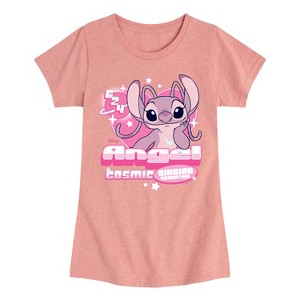 Girls' - Lilo and Stitch - Y2K Angel Fitted Short Sleeve Graphic T-Shirt - 1 of 4