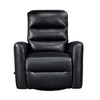 Faux Leather Swivel Glider Reclining Chair with Breathable Upholstery, Luxury Style, and Movie Chair Comfort - 3 of 4