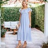 Anna-Kaci Women's Off Shoulder Double Ruffle Elastic Waist Maxi Flared Dress for Daily Wear - 2 of 4