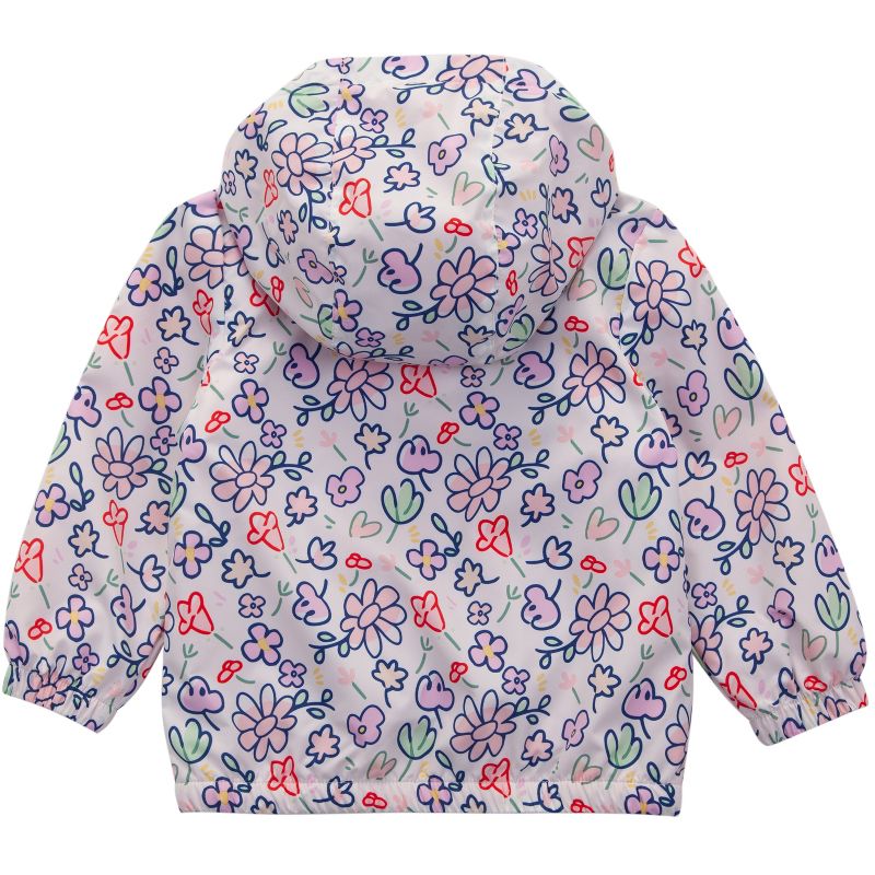 Rokka&Rolla Toddler Girls' Fleece Lined Full Zip Windbreaker Rain Jacket, 3 of 9