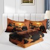 Bear & Deer Comforter Set Full Size – 3Pcs Rustic Hunting Bedding with Wild Animal Print, Farmhouse Quilt Set for Boys Girls Men Women - 3 of 4