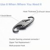Attop Double Small Carabiner Clips - Theft Deterrent - Holding Zipper Closed - Zipper Pull Replacement - 2 of 4