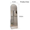 Arched Mirror,Skinny Mirrors With Aluminium Alloy Frame,Dressing Mirror,Mirror Clothing Store,Full Length Mirror With Stand-The Pop Home - 4 of 4