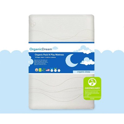 Organic Dream Pack and Play Mattress 2-Stage Dual Sided