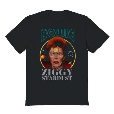 David Bowie Men's Bowie Ziggy Stardust Short Sleeve Graphic Cotton T-Shirt