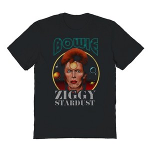 David Bowie Men's Bowie Ziggy Stardust Short Sleeve Graphic Cotton T-Shirt - 1 of 3