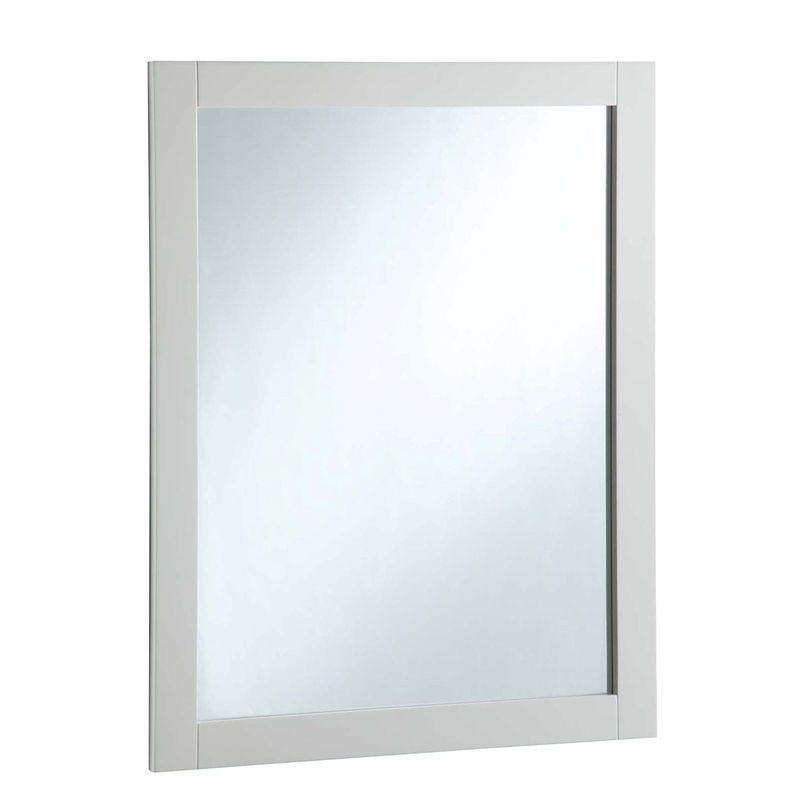 Shorewood Wall Mounted Bathroom Vanity Mirror 24-Inch Wood Framed in White, 3 of 9