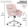 Sapphtopaz Modern Office Chair with Wheels Velvet Seat Adjustable Height Office Desk Chair with Silver Metal Base Vanity Chair for Home Office - 2 of 4