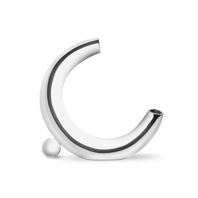 Nambé Solarium Crescent Moon Vase – Lunar Inspired Artistic Alloy Sculpture, Unique Decorative Accent for Flowers, Greenery, or Standalone Display