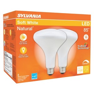 Sylvania Natural BR40 E26 (Medium) LED Floodlight Bulb Soft White 85 Watt Equivalence 2 pk - 1 of 1