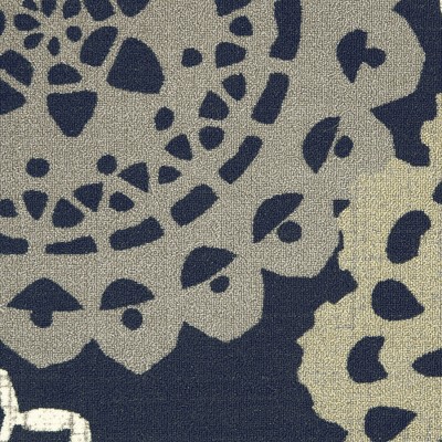 Rare Jewels Medallion Black Synthetic 7'9" x 10'10" Indoor/Outdoor Rug