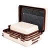 NAYSAYE Luggage Sets 3Piece Set 20Inch 24Inch 28Inch ABS Spinner Wheel Suitcase with Combination Lock for Travel, Beige, 19.3"*11.4"*29.5" - 4 of 4